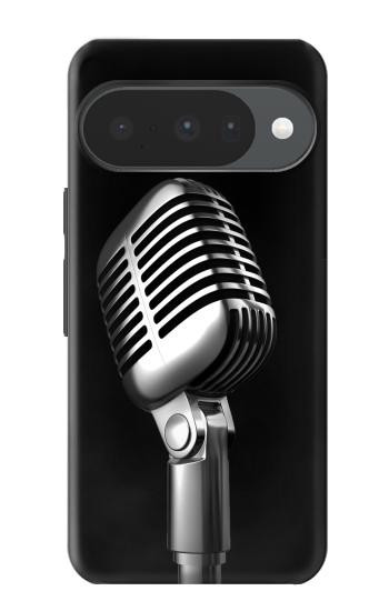 S1672 Rétro Musique Jazz Microphone Etui Coque Housse pour Google Pixel 10, 10 Pro