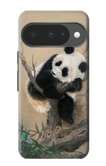 S2210 Peinture Art Panda Fluffy Etui Coque Housse pour Google Pixel 10, 10 Pro