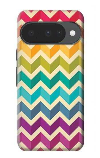 S2362 Arc en ciel coloré Shavron Zig zag Etui Coque Housse pour Google Pixel 10, 10 Pro