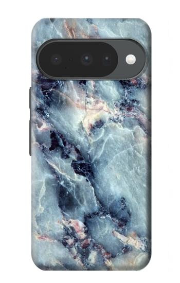 S2689 Bleu Marbre Texture Imprimé graphique Etui Coque Housse pour Google Pixel 10, 10 Pro