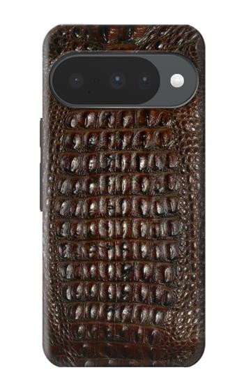 S2850 Imprimé alligator marron Peau graphique Etui Coque Housse pour Google Pixel 10, 10 Pro