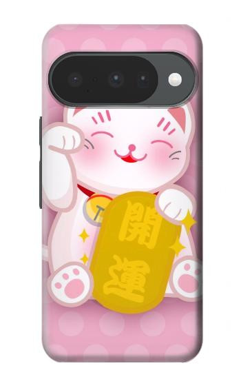 S3025 Rose Maneki Neko chat chanceux Etui Coque Housse pour Google Pixel 10, 10 Pro