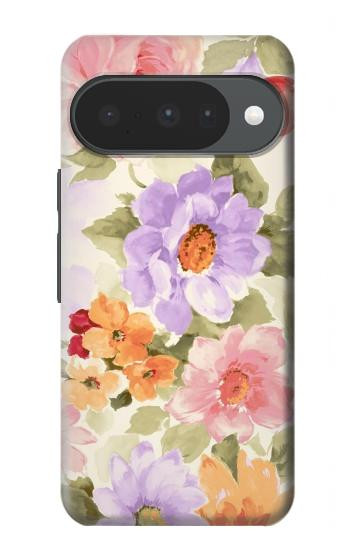 S3035 Peinture douce Fleur Etui Coque Housse pour Google Pixel 10, 10 Pro