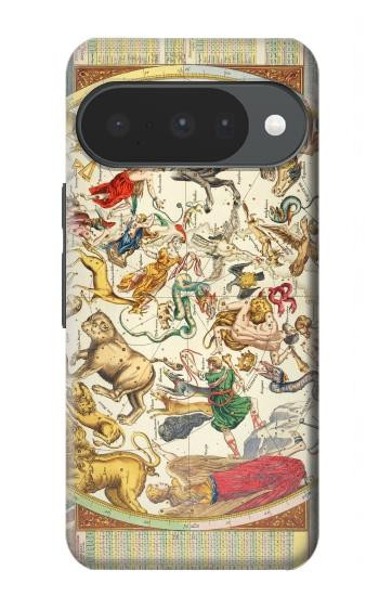 S3145 Constellation antique Carte du ciel étoilé Etui Coque Housse pour Google Pixel 10, 10 Pro