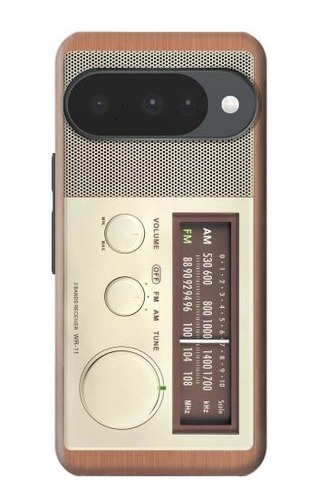 S3165 FM AM en bois Récepteur graphique Etui Coque Housse pour Google Pixel 10, 10 Pro