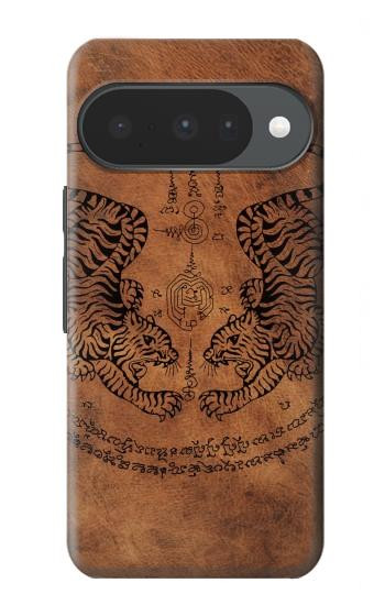 S3209 Sak Yant jumeau Tigre Etui Coque Housse pour Google Pixel 10, 10 Pro