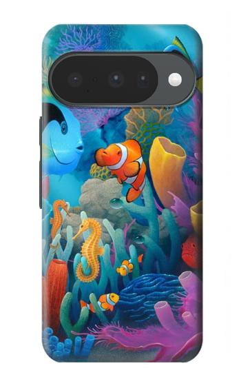 S3227 Monde sous-marin Dessin animé Etui Coque Housse pour Google Pixel 10, 10 Pro
