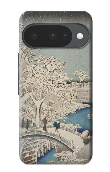 S3350 Utagawa Hiroshige Tambour Pont Yuhi Hill à Meguro Etui Coque Housse pour Google Pixel 10, 10 Pro