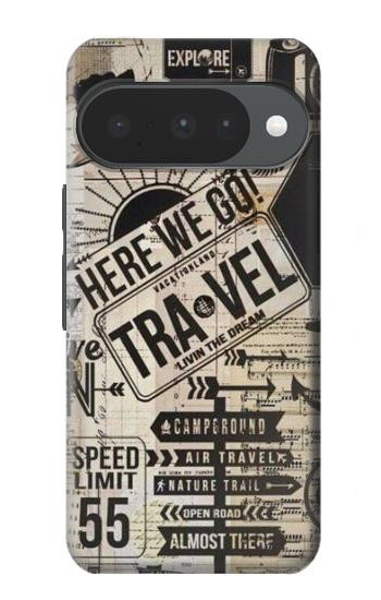 S3441 Voyage millésimé Etui Coque Housse pour Google Pixel 10, 10 Pro