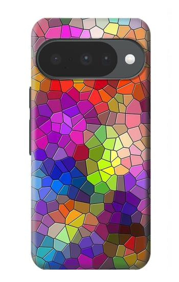 S3677 Mosaïques de briques colorées Etui Coque Housse pour Google Pixel 10, 10 Pro