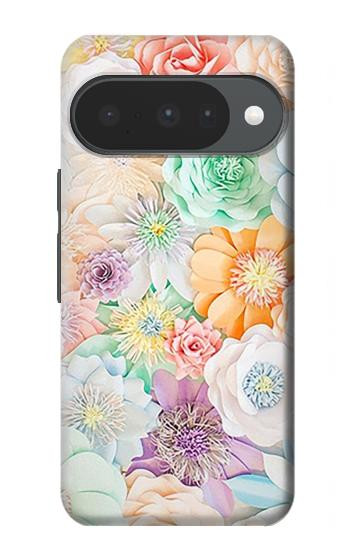 S3705 Fleur florale pastel Etui Coque Housse pour Google Pixel 10, 10 Pro