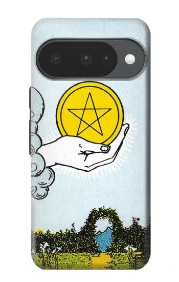 S3722 Carte de tarot Pièces de l'As des Pentacles Etui Coque Housse pour Google Pixel 10, 10 Pro