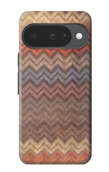 S3752 Motif de tissu en zigzag imprimé graphique Etui Coque Housse pour Google Pixel 10, 10 Pro