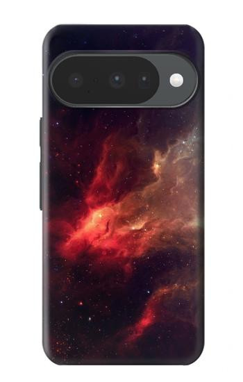 S3897 Espace nébuleuse rouge Etui Coque Housse pour Google Pixel 10, 10 Pro