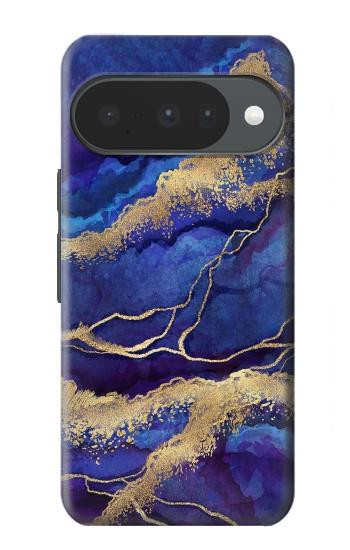 S3906 Marbre violet bleu marine Etui Coque Housse pour Google Pixel 10, 10 Pro