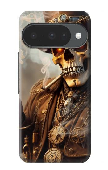 S3949 Crâne Steampunk Fumer Etui Coque Housse pour Google Pixel 10, 10 Pro