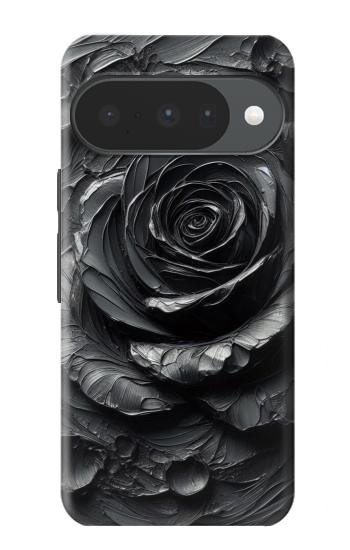 S3969 Rose noire, coup de pinceau dur Etui Coque Housse pour Google Pixel 10, 10 Pro