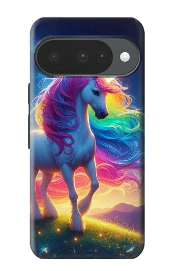 S3977 Licorne colorée Etui Coque Housse pour Google Pixel 10, 10 Pro