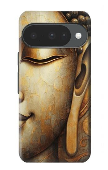 S4022 Visage de Bouddha vintage style doré Etui Coque Housse pour Google Pixel 10, 10 Pro