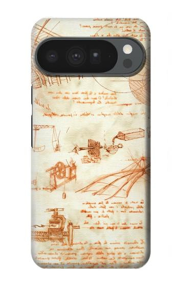 S0566 Dessin technique Da Vinci Etui Coque Housse pour Google Pixel 10 Pro XL