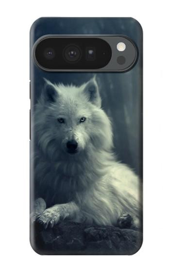 S1516 Loup blanc Etui Coque Housse pour Google Pixel 10 Pro XL