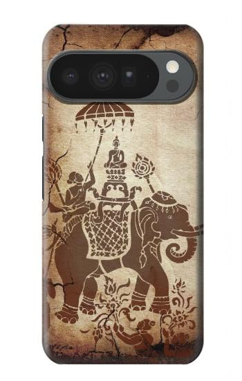 S2102 Art de la peinture thaïlandaise Bouddha sur Elephant Etui Coque Housse pour Google Pixel 10 Pro XL