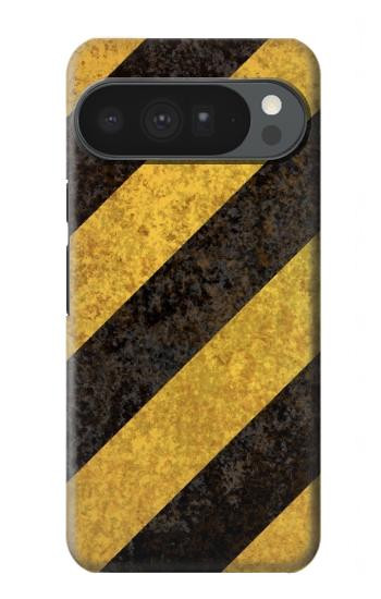 S2231 Noir et Jaune Ligne de risque rayé Etui Coque Housse pour Google Pixel 10 Pro XL