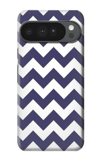 S2345 Marine Bleu Shavron Zig zag Etui Coque Housse pour Google Pixel 10 Pro XL