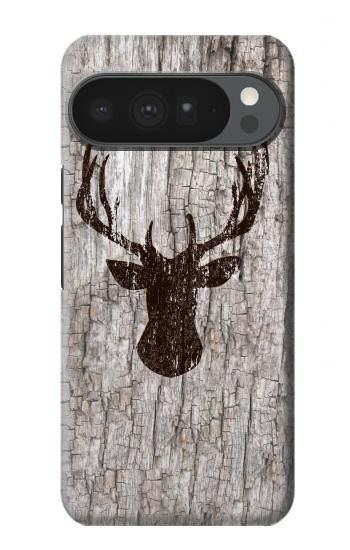 S2505 Tête de Renne Vieux bois Texture graphique Etui Coque Housse pour Google Pixel 10 Pro XL