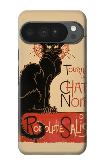 S2739 Chat Noir Noir Chat Millésime Etui Coque Housse pour Google Pixel 10 Pro XL