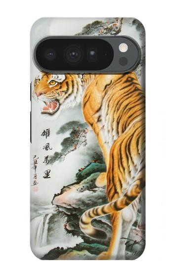S2750 Peinture orientale Tigre chinois Etui Coque Housse pour Google Pixel 10 Pro XL