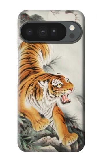 S2751 Tigre Peinture Pinceau chinois Etui Coque Housse pour Google Pixel 10 Pro XL