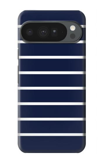 S2767 Marine rayé blanc Etui Coque Housse pour Google Pixel 10 Pro XL