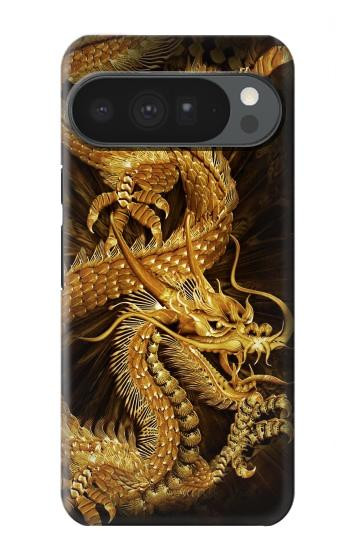 S2804 Dragon d'or imprimé chinois Etui Coque Housse pour Google Pixel 10 Pro XL