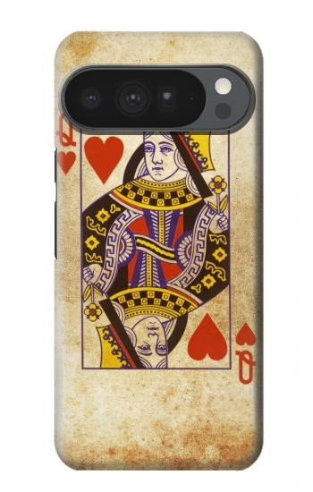 S2833 Poker Carte Coeurs Reine Etui Coque Housse pour Google Pixel 10 Pro XL