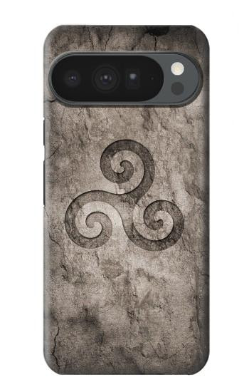 S2892 Symbole Triskele Texture de pierre Etui Coque Housse pour Google Pixel 10 Pro XL