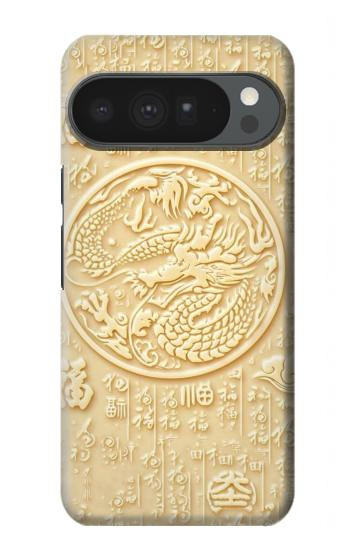 S3288 Peinture blanche du Dragon de Jade Etui Coque Housse pour Google Pixel 10 Pro XL
