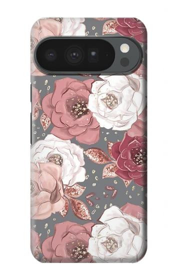 S3716 Motif floral rose Etui Coque Housse pour Google Pixel 10 Pro XL