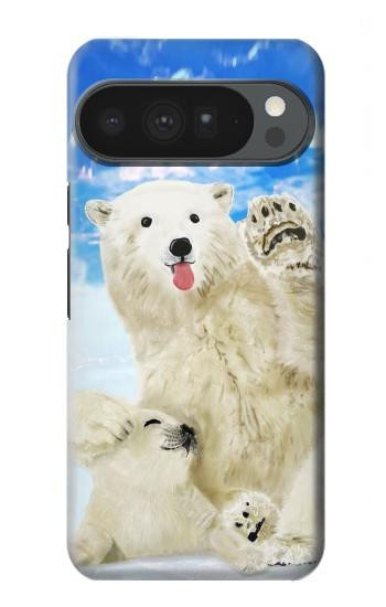 S3794 Ours polaire arctique amoureux de la peinture de phoque Etui Coque Housse pour Google Pixel 10 Pro XL