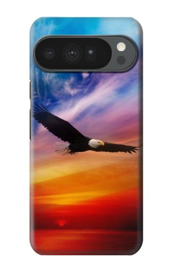 S3841 Pygargue à tête blanche volant dans un ciel coloré Etui Coque Housse pour Google Pixel 10 Pro XL