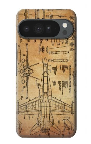 S3868 Plan d'avion vieux papier Etui Coque Housse pour Google Pixel 10 Pro XL