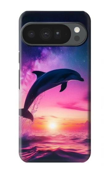 S3980 Dauphin, coucher de soleil, Voie lactée Etui Coque Housse pour Google Pixel 10 Pro XL