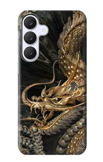 S0426 Dragon d'or Etui Coque Housse pour Samsung Galaxy S25 FE, S26 FE