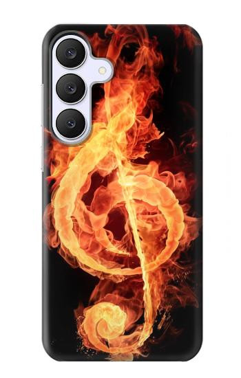 S0493 Note de musique Graver Etui Coque Housse pour Samsung Galaxy S25 FE