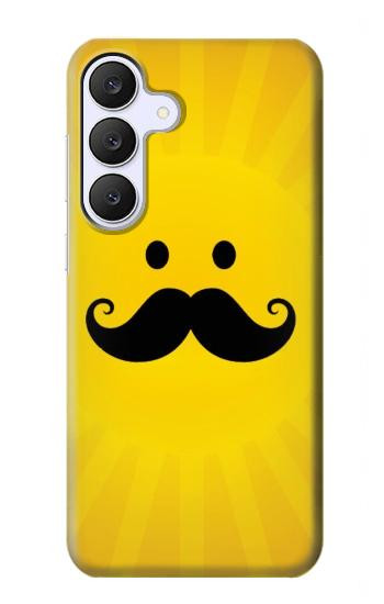 S1145 Soleil jaune Mustache Etui Coque Housse pour Samsung Galaxy S25 FE