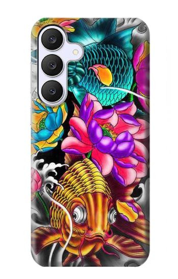 S1630 Poissons japonais Oriental Tatouage Etui Coque Housse pour Samsung Galaxy S25 FE