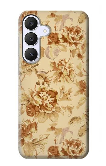 S2180 Motif Fleur Floral Millésime Etui Coque Housse pour Samsung Galaxy S25 FE