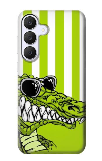 S2323 Crocodile vert drôle d'alligator Etui Coque Housse pour Samsung Galaxy S25 FE