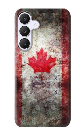 S2490 Canada Feuille d'érable Drapeau Texture Etui Coque Housse pour Samsung Galaxy S25 FE