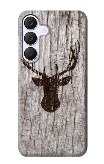 S2505 Tête de Renne Vieux bois Texture graphique Etui Coque Housse pour Samsung Galaxy S25 FE